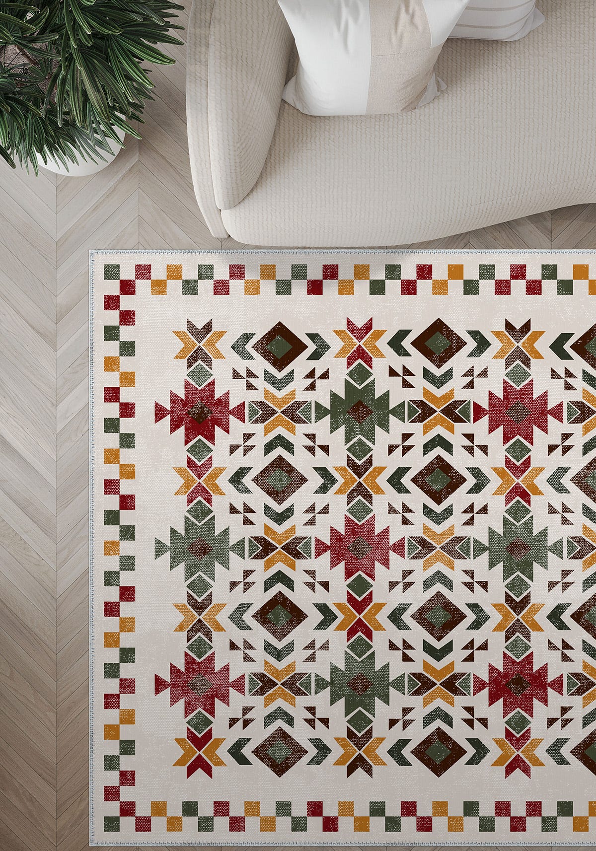 David Colourful Bohemian Rug