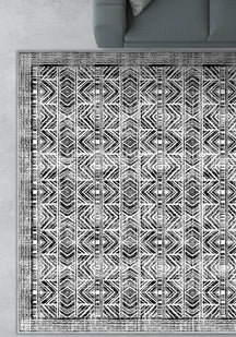 Gilyra Black and White Boho Rug