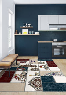 Cedric Multi-Coloured Patchwork Rug