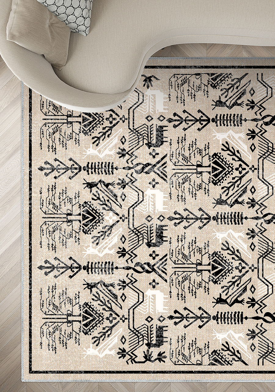 Jayden Cream Vintage Washable Rug