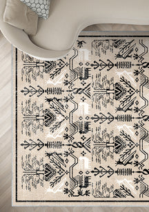 Jayden Cream Vintage Washable Rug