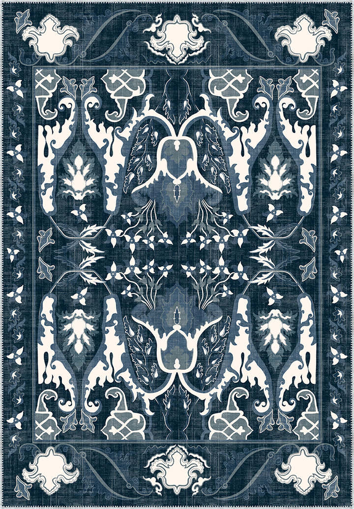 Henry Blue Distressed Rug