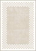 Gawain Beige Checkered Rug