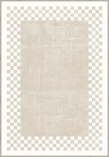 Gawain Beige Checkered Rug