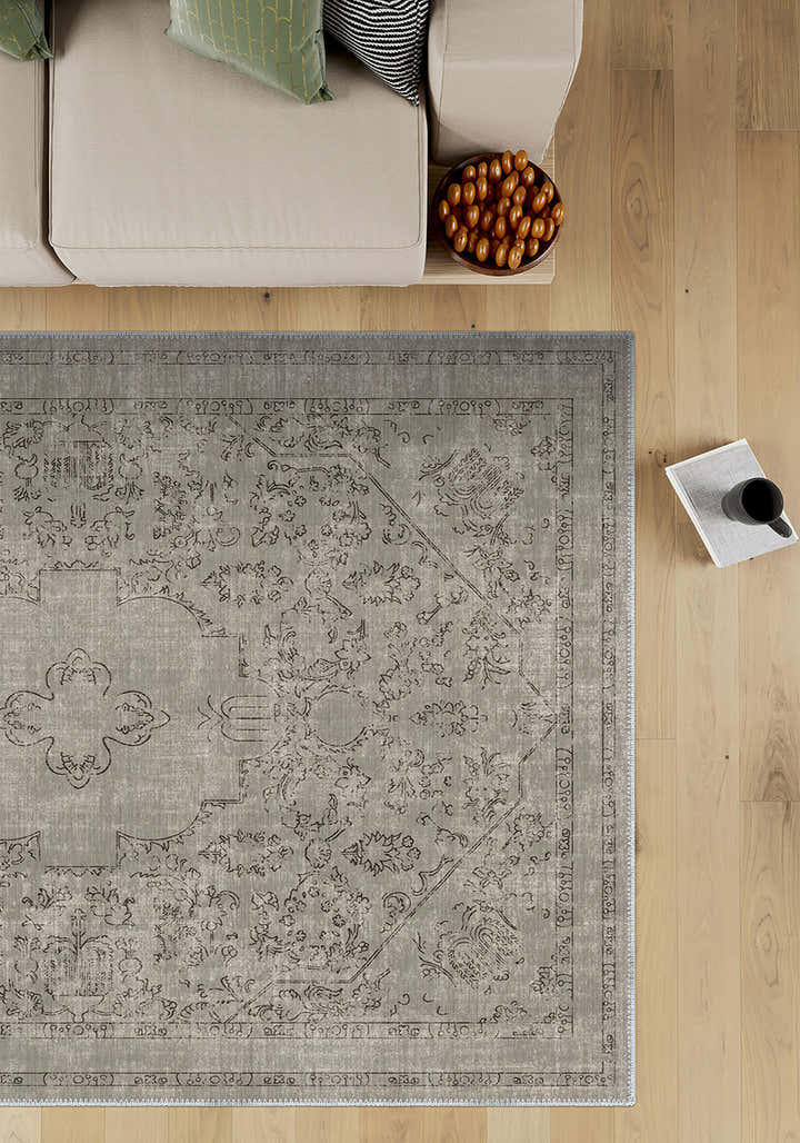 Gabriel Grey Washable Rug