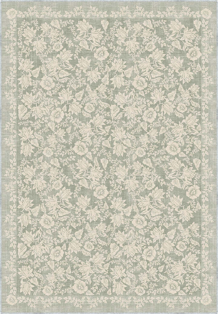 Minora Floral Sage Green Rug