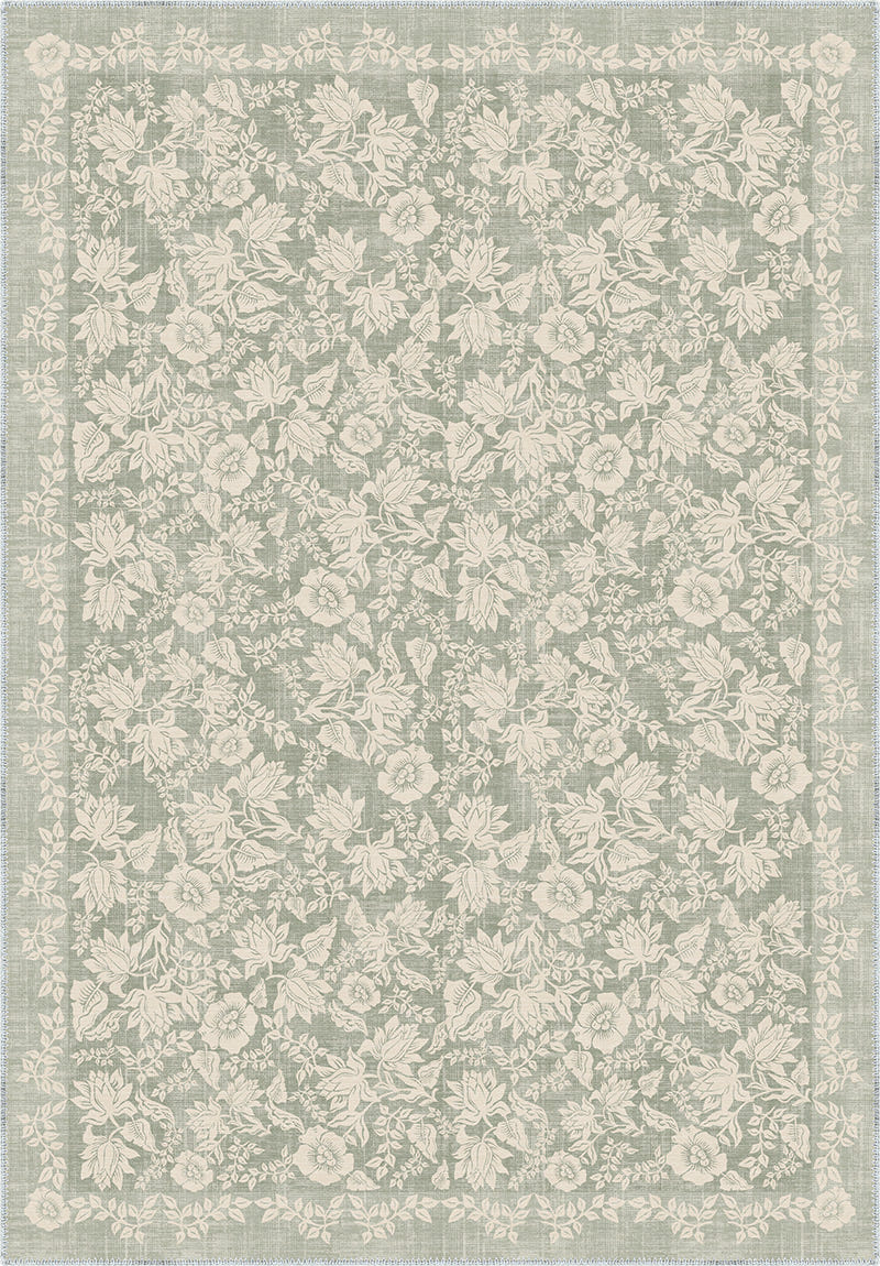 Minora Floral Sage Green Rug