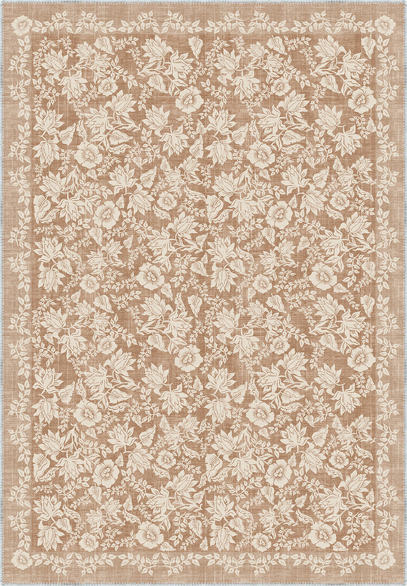 Minora Light Brown Washable Rug