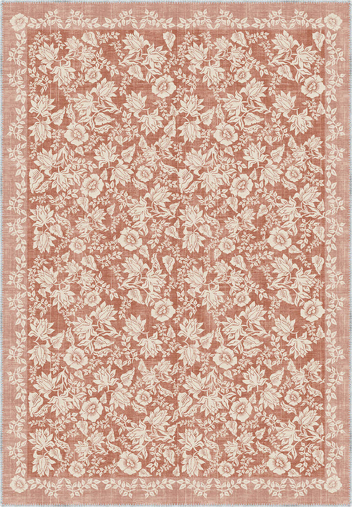 Minora Washable Floral Rug