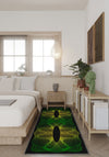 Optio Black Green Futuristic Rug