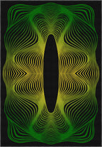 Optio Black Green Futuristic Rug