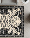 Tashi Black and White Tiger Pelt Rug