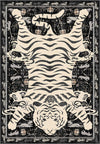 Tashi Black and White Tiger Pelt Rug