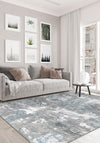 Matthew Grey Blue Abstract Rug