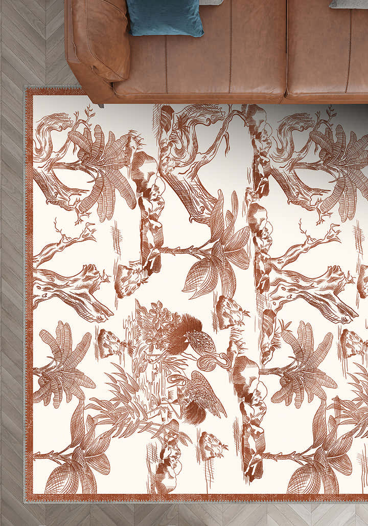 Palmera Tropical Terracotta Rug