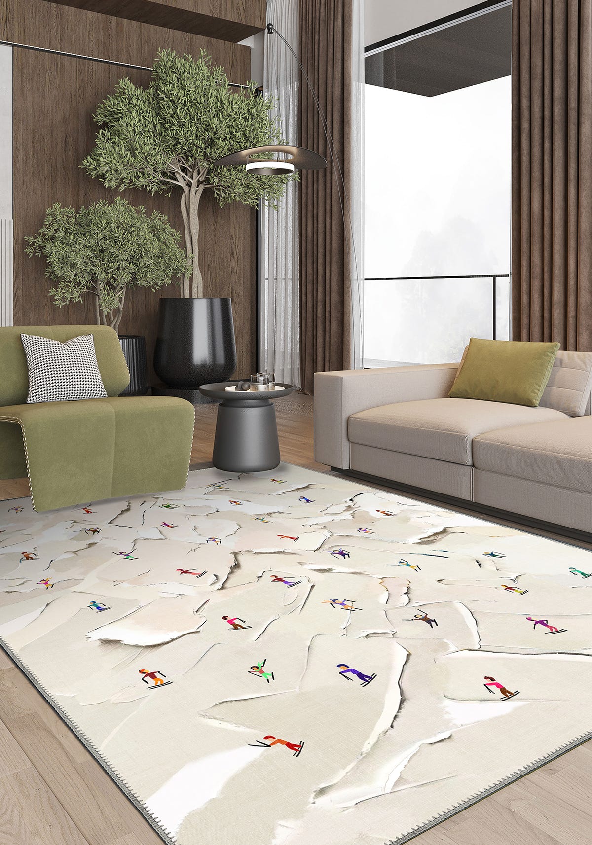 Nico Ski Slopes Rug