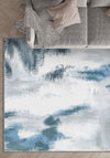 Zarina Grey Blue Ikat Rug