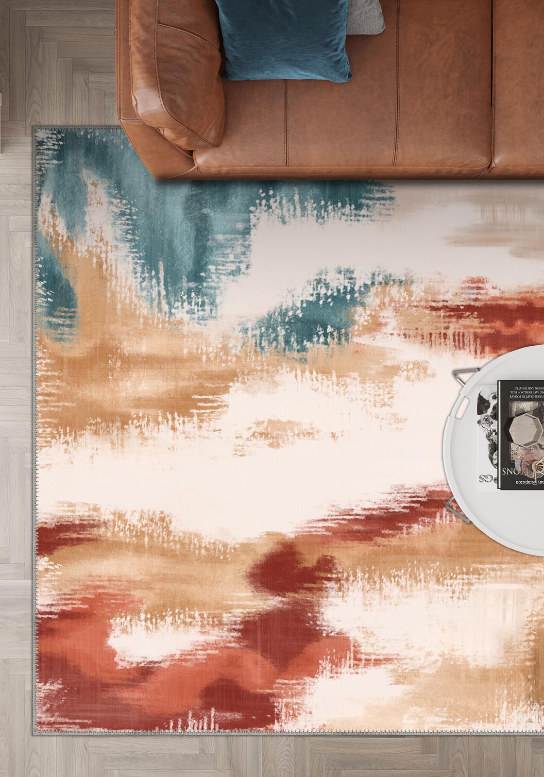 Zarina Terracotta Ikat Rug