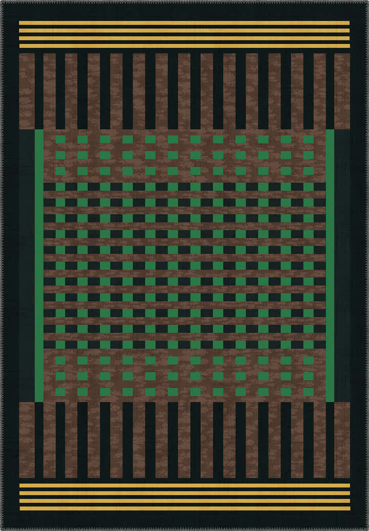 Quillon Geometric Washable Rug