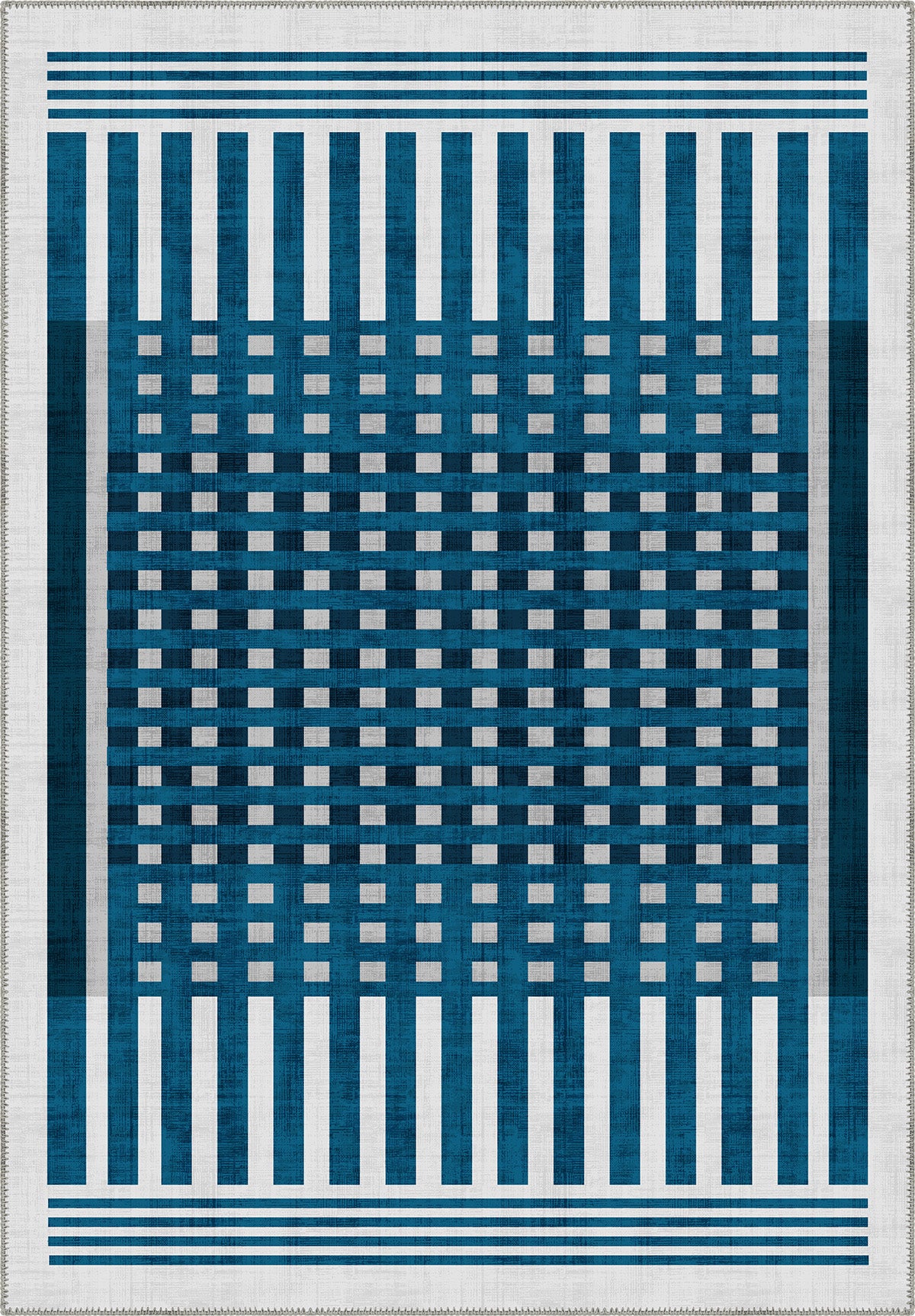 Quillon Blue Striped Rug