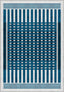 Quillon Blue Striped Rug