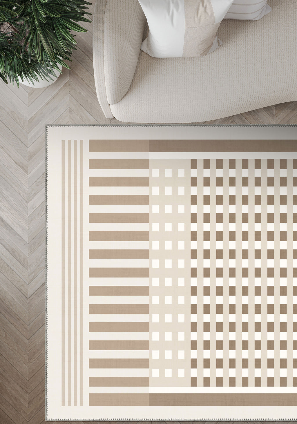 Natural rug for living room