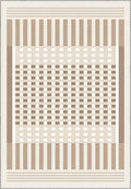 Quillon Striped Cream Rug