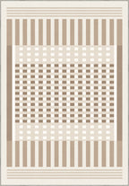 Quillon Striped Cream Rug