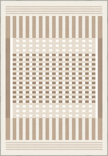 Quillon Striped Cream Rug