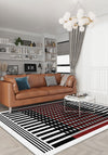 Black and white rug for living room.