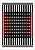 Quillon Black and White Striped Rug
