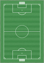 Striker Green Football Rug