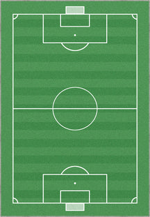 Striker Green Football Rug
