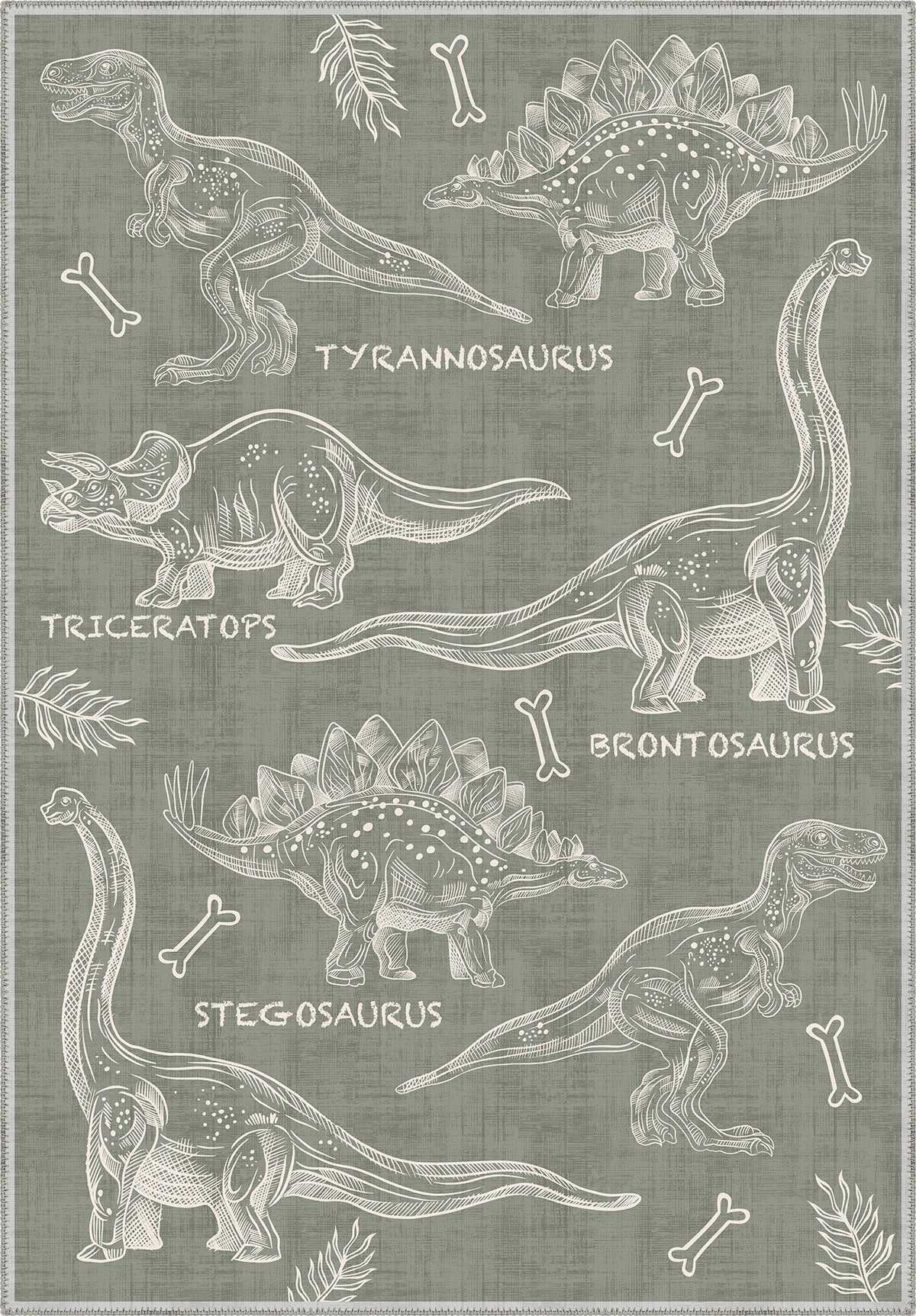 Daxon Green Dinosaur Rug