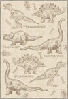 Daxon Beige Dinosaur Rug
