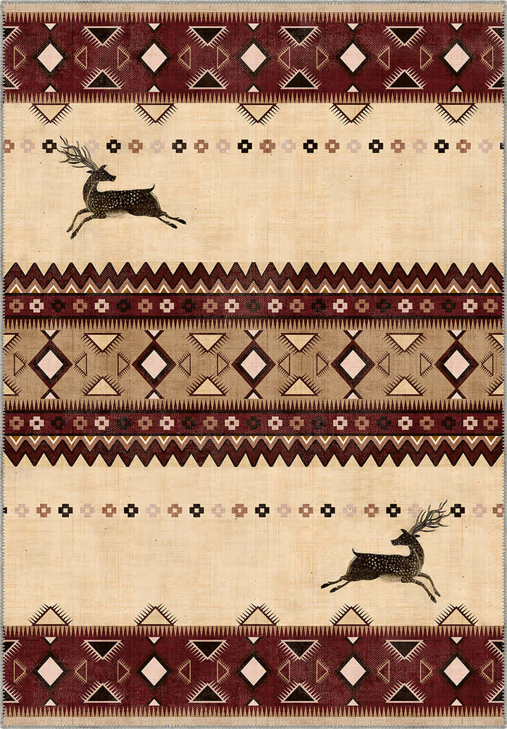 Wildwood Reindeer Rustic Rug