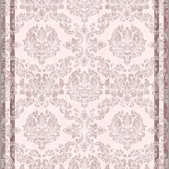 Baroque pastel rug in blush pink color.