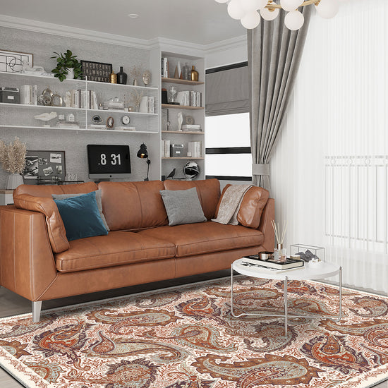 Paisley pattern rug for living room