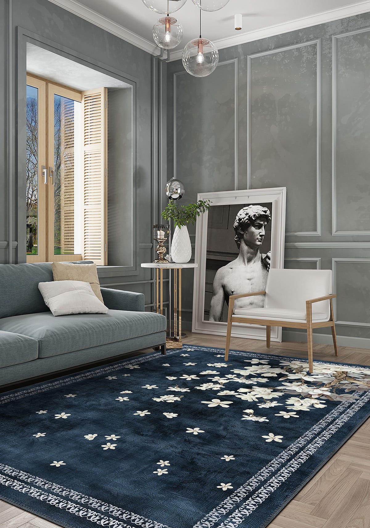 Hanami Floral Asiatic Rug