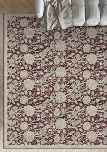 Thalassa Burgundy Vintage Rug