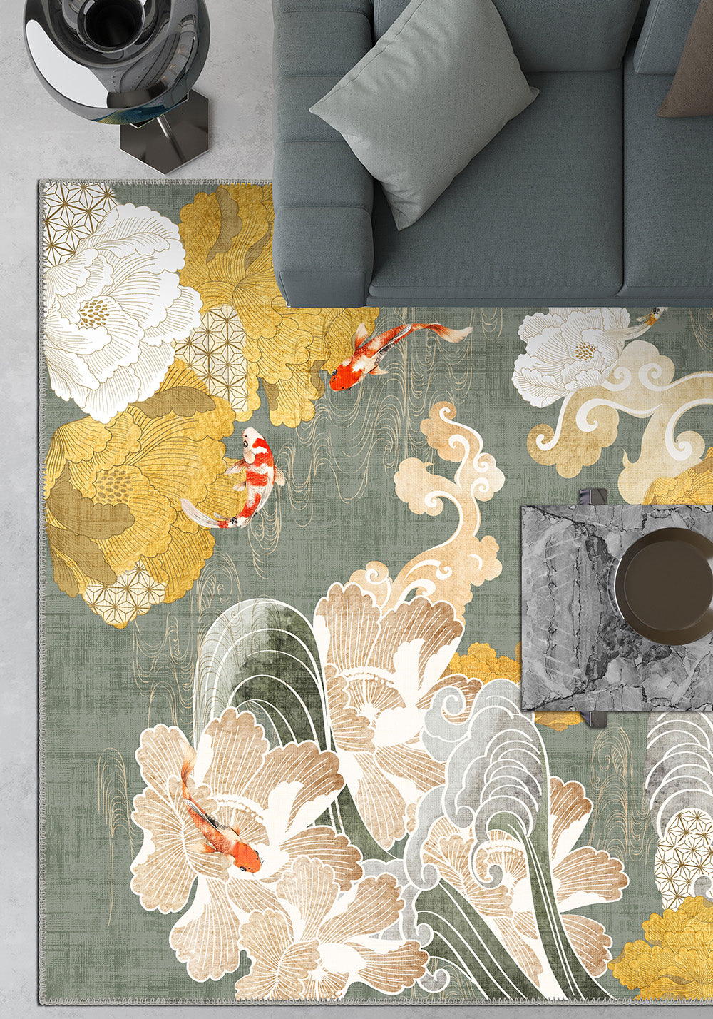 Japanese style rug for living room