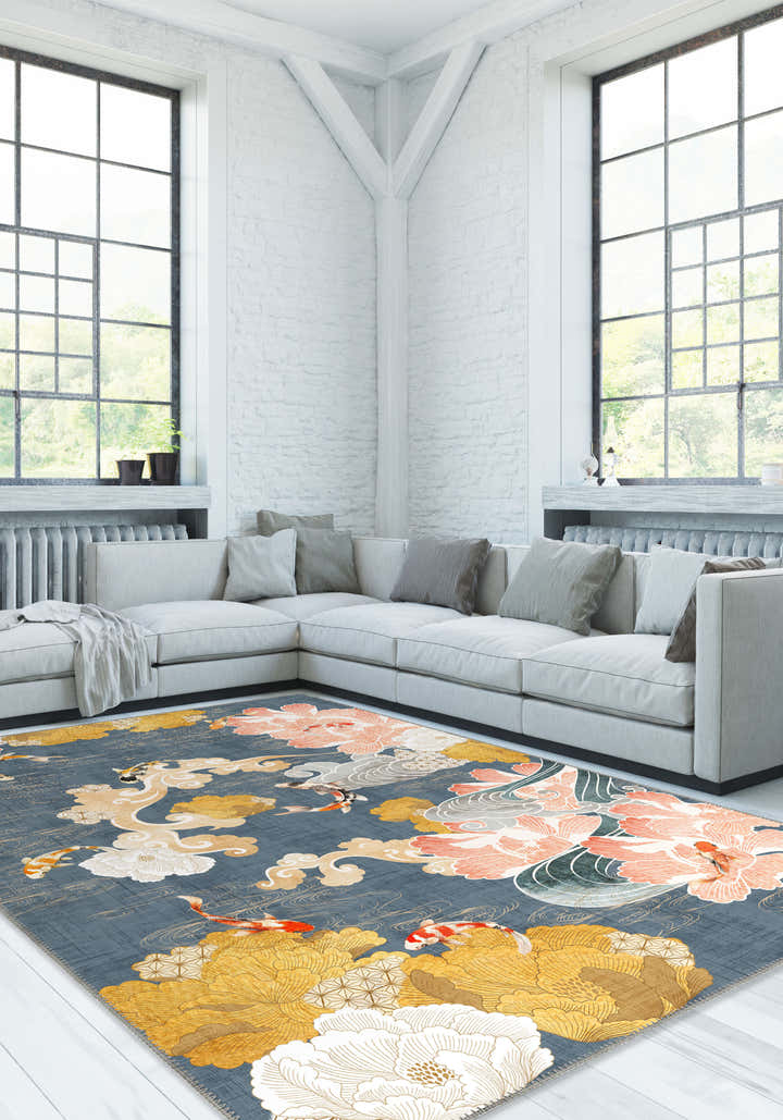 Suki Floral Koi Rug