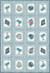 Light blue coastal rug for beach house.