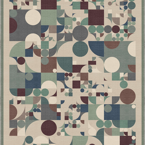 Cool geometric rug for living room.