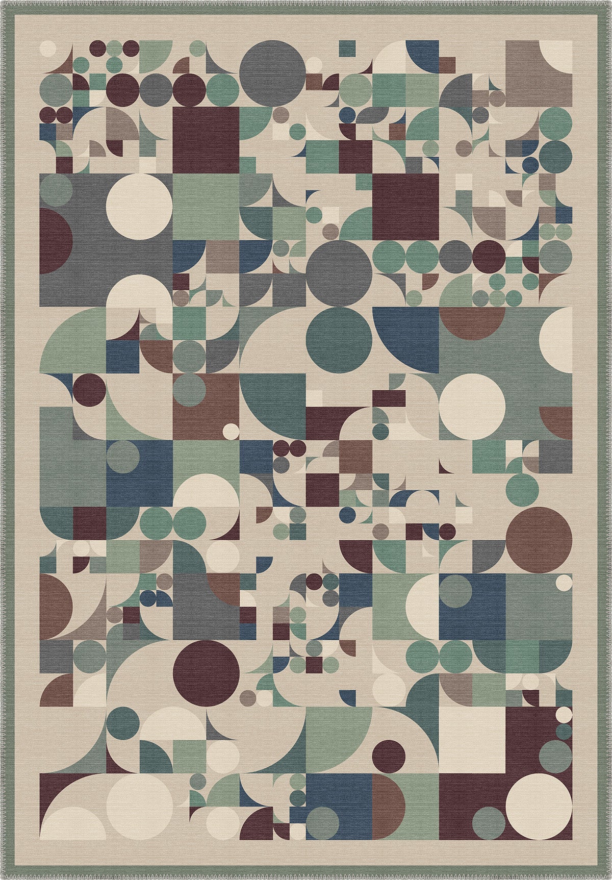 Cool geometric rug for living room.