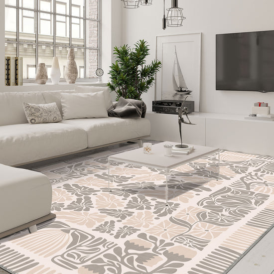 Pastel rug for living room.