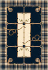 Navy Tartan Rug with Equestrian Details.