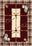 Burgundy plaid rug with equestrian details and horse motifs.