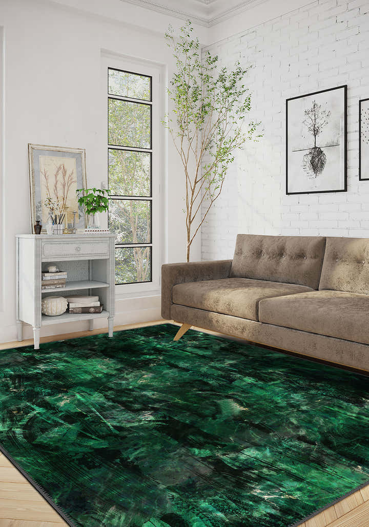 Malachite rug for living room.