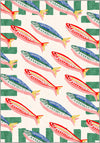 Colorful fish rug.